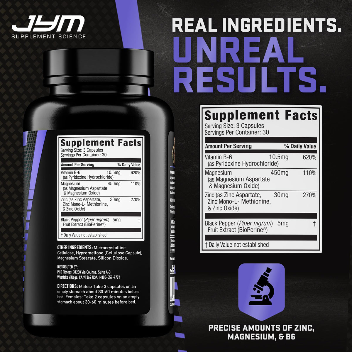 JYM Supplement Science ZMA Zinc & Magnesium - 90 Vegetarian Capsules - image 4