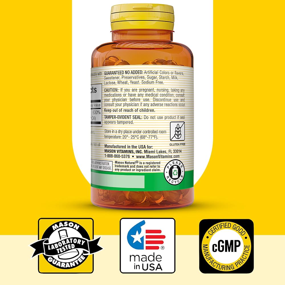 MASON NATURAL Vitamin D3 5000 IU - 150 Softgels (Pack of 3) - image 6