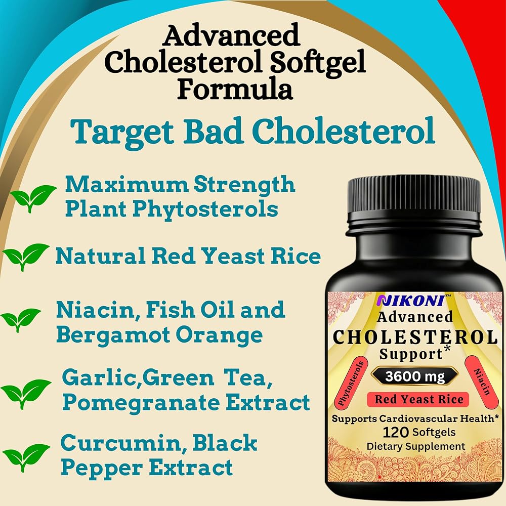 Nikoni Advanced Cholesterol Support 3600 mg Plant Sterols