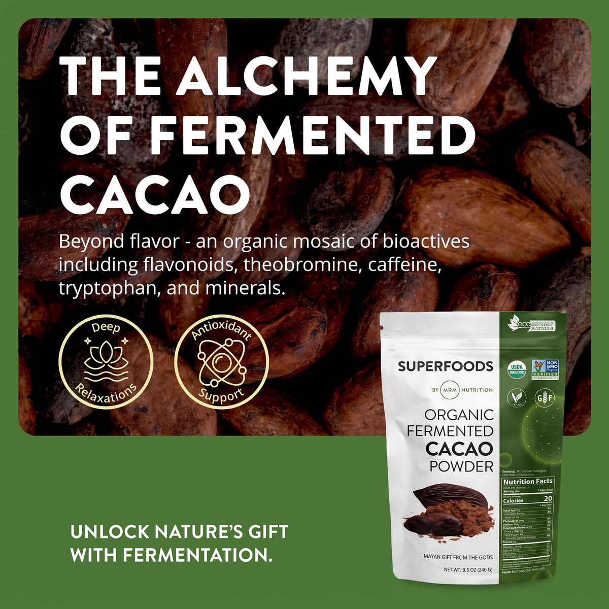 MRM Organic Fermented Cacao Powder - 8.5 oz - image 5