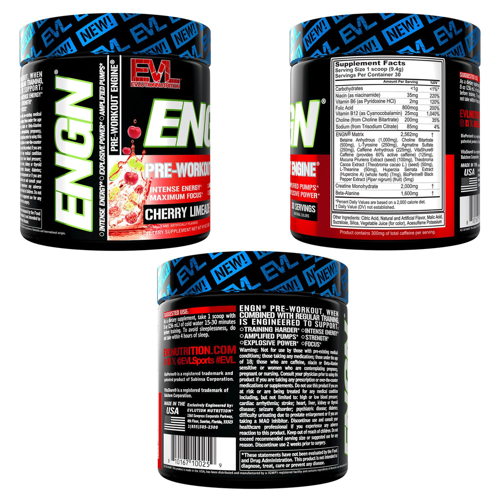 Evlution EVL Intense Pre Workout with Creatine - ENGN Energizing Pre