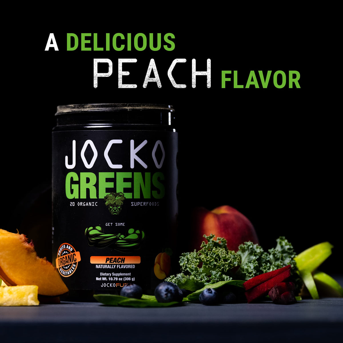 Jocko Fuel Greens Powder (Coconut/Pineapple Flavor) - Organic Greens