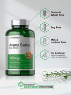 Horbäach Avena Sativa Extract Oat Straw - 200 Capsules - image 4