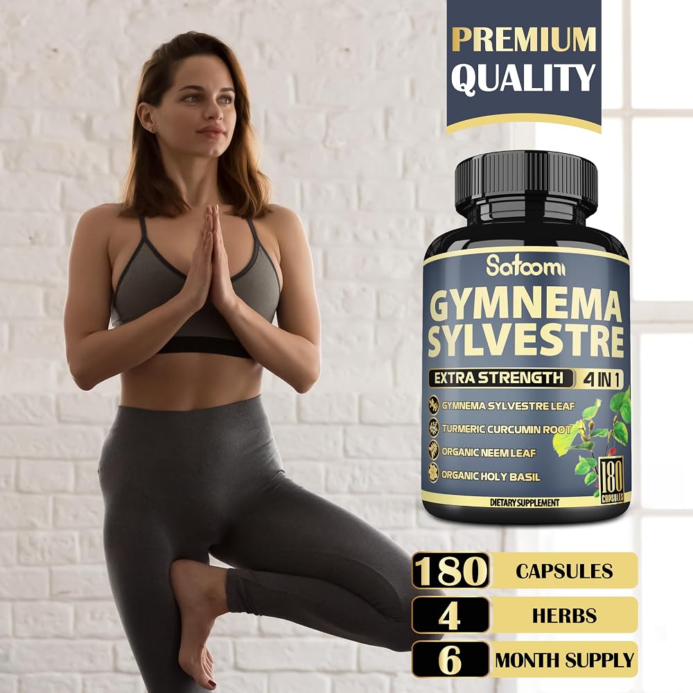 Satoomi Pure Gymnema Sylvestre Capsules Extract - 180 Capsules - image 5