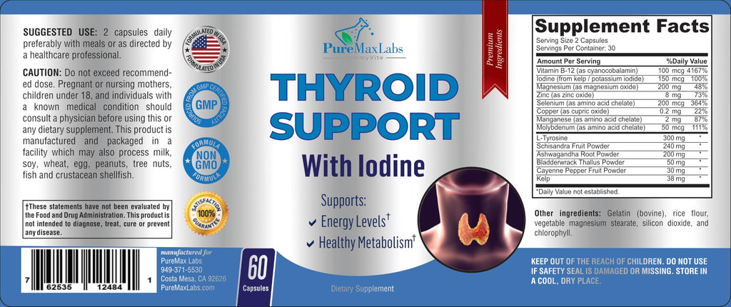 YUMMYVITE Thyroid Support with Iodine Metabolism Booster - 60 Capsules - image 6