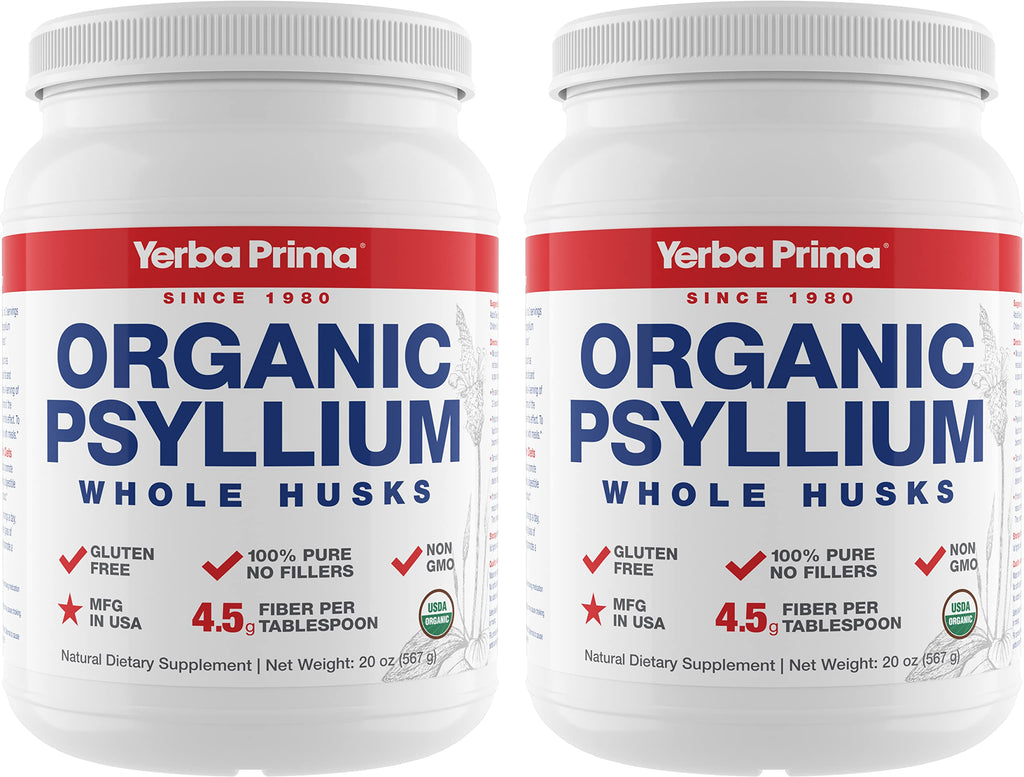Yerba Prima Organic Whole Psyllium Husks Fiber - 40 oz