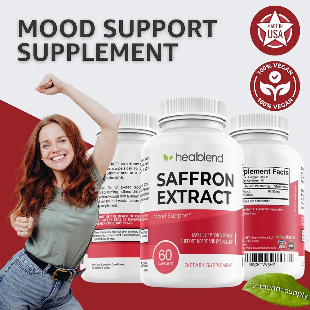 Healblend Natural Premium Saffron Extract 88.5 mg - 60 Capsules - image 6