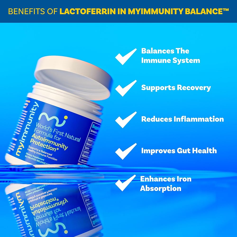 MyImmunity Grass-Fed Lactoferrin 300mg with D3, K2, B12 - 60 Capsules - image 7