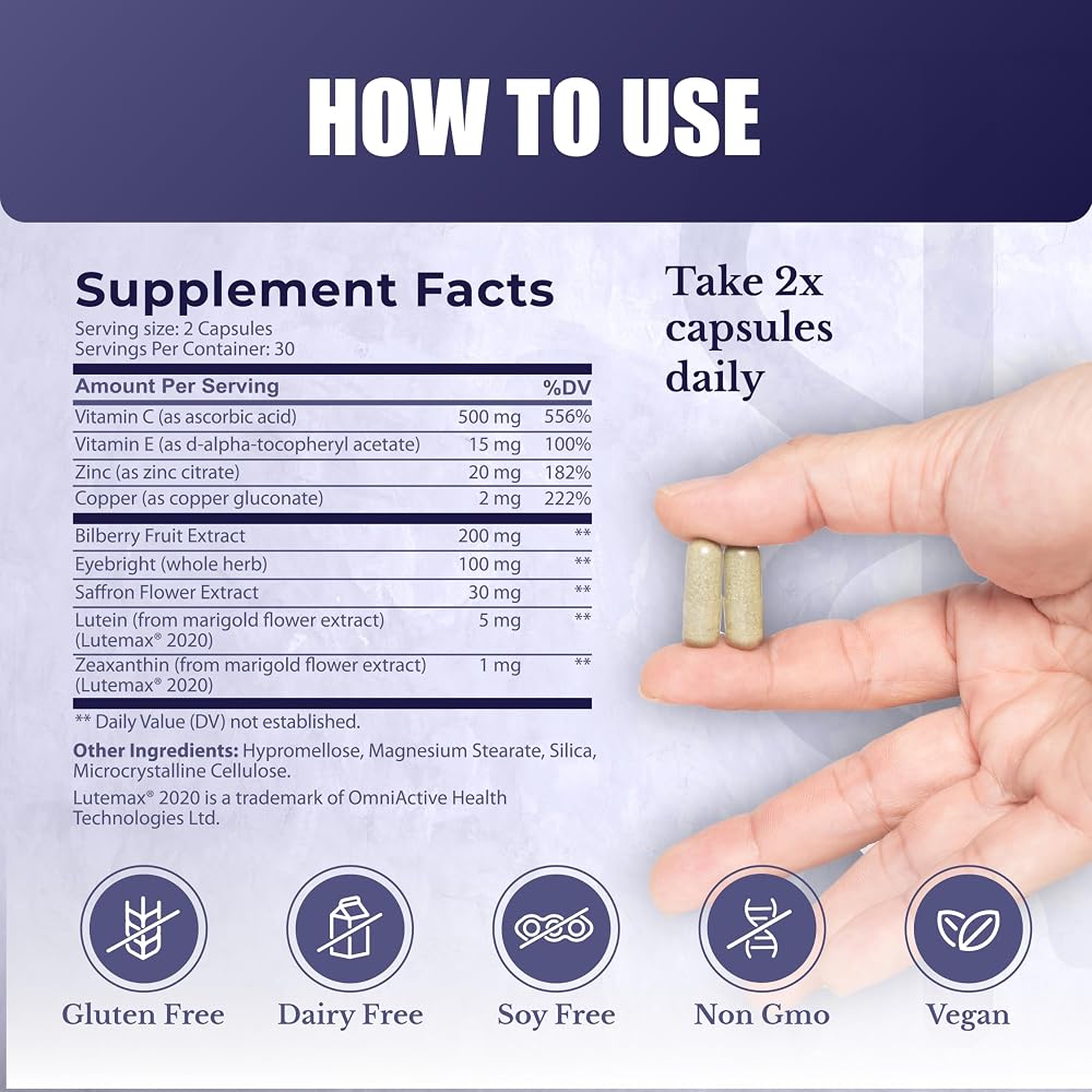 NATION HEALTH MD Vision Nutri Complex Eye Vitamins - 60 Capsules - image 4