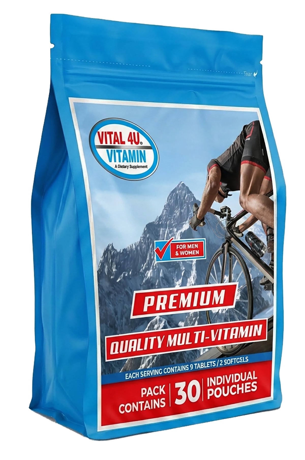 VITAL 4U Premium Daily Multivitamin Packs - 30 Servings