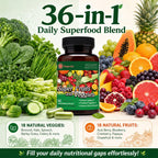 aegabe Super Fruits & Veggies Supplement - 60 Capsules - image 2