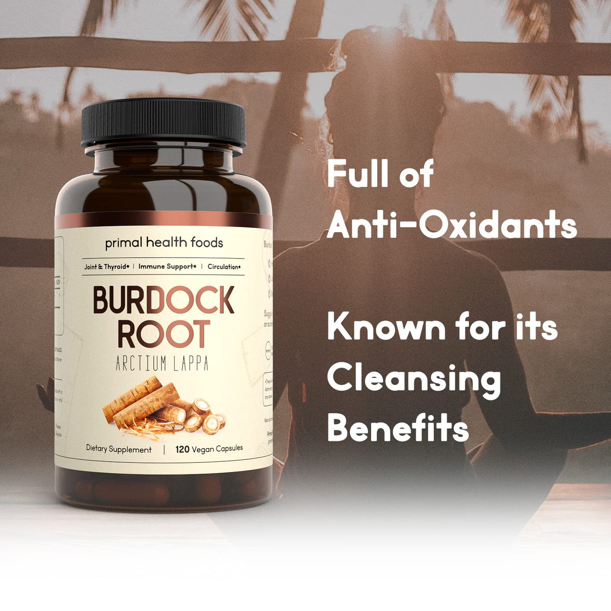 Primal Health Foods Organic Burdock Root 1000 mg - 120 Capsules - image 4