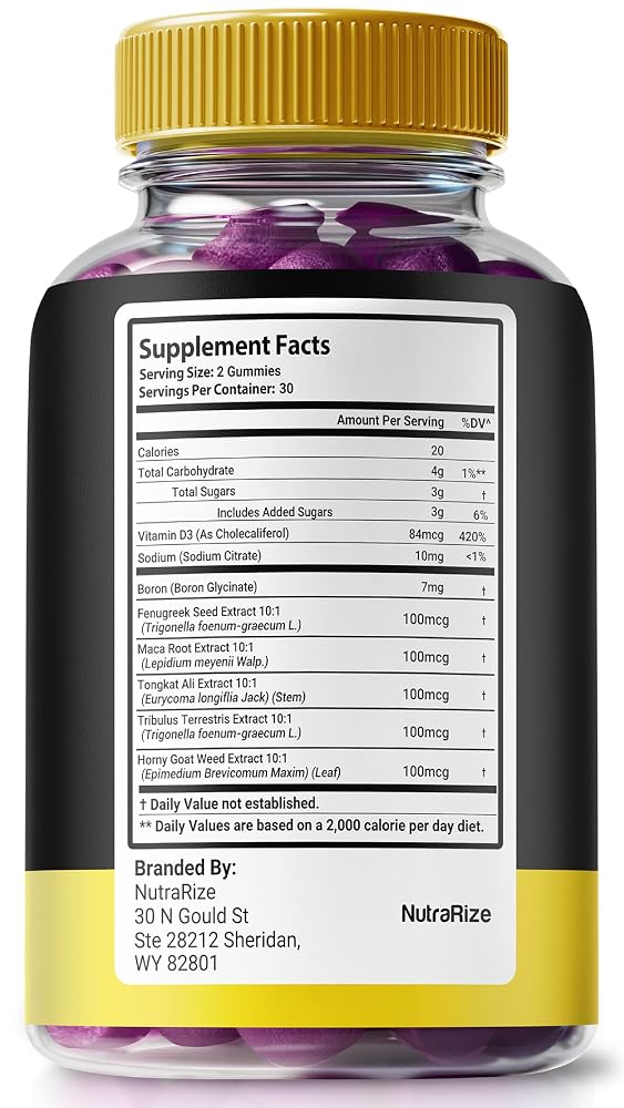 NutraRize MaxMen Male Gummies for Stamina & Drive - 180 Gummies - image 2
