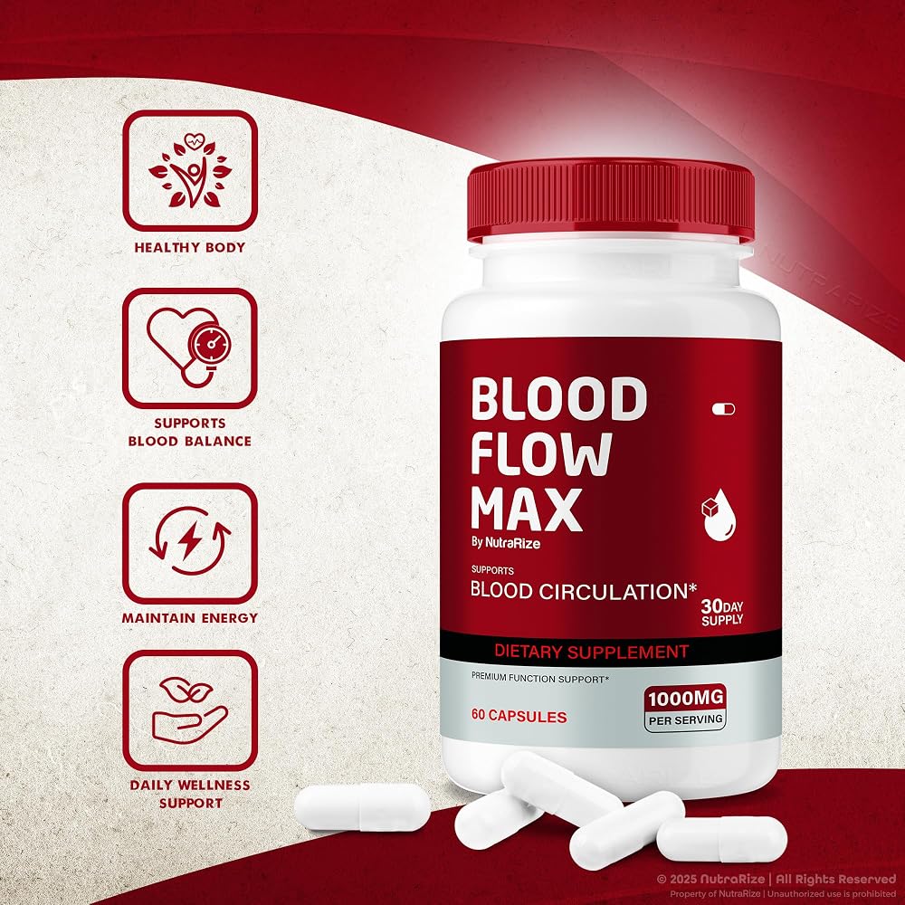 NutraRize Blood Flow Max Capsules Advanced Formula - 120 Capsules - image 5
