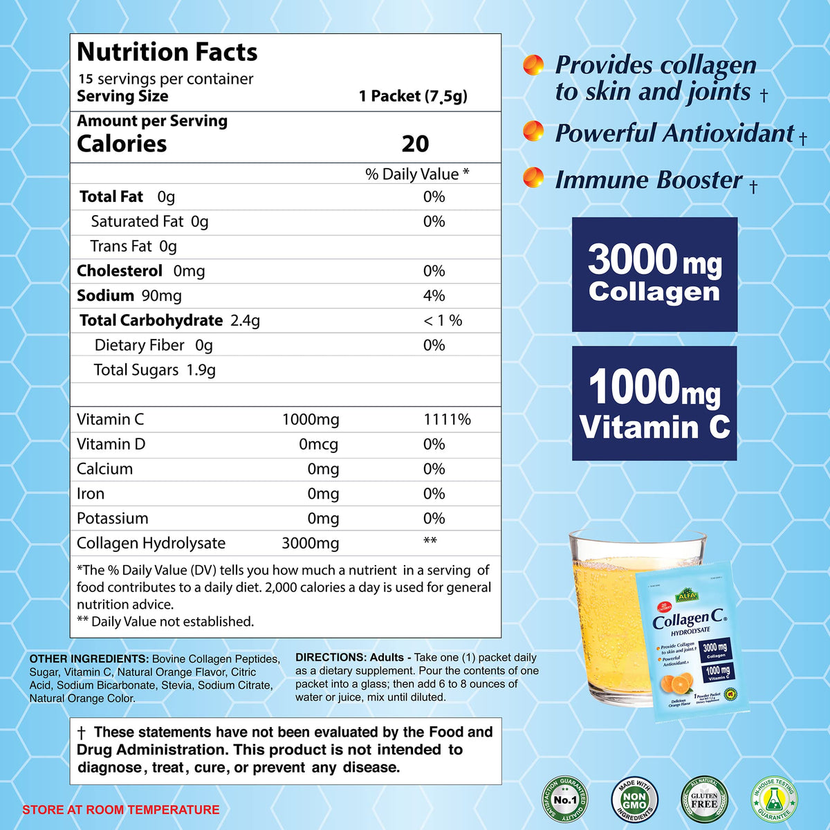 ALFA VITAMINS Collagen C Peptides Powder Supplement - 4 Pack - image 2