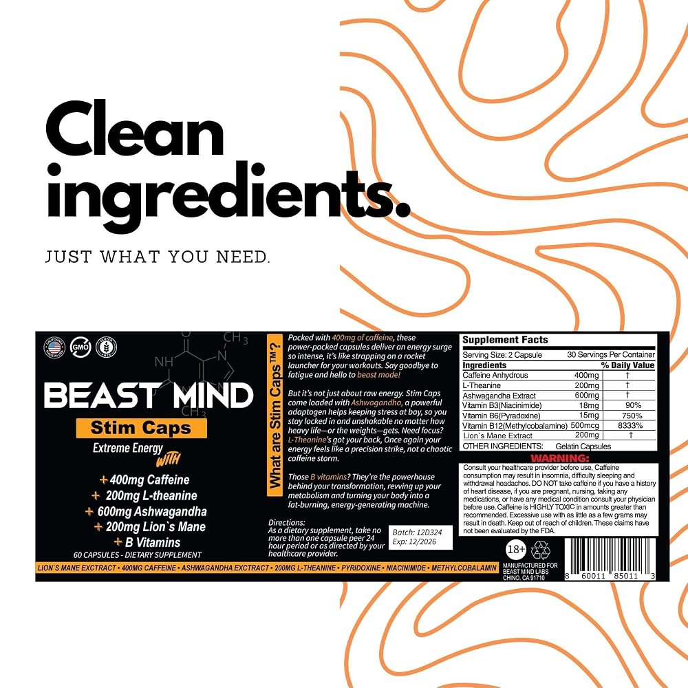 Want A Bump Beast Mind Extreme Energy Pills - 60 Capsules - image 2