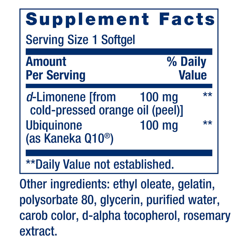 Life Extension Super-Absorbable CoQ10 with d-Limonene 50 mg - 60 Softgels - image 3