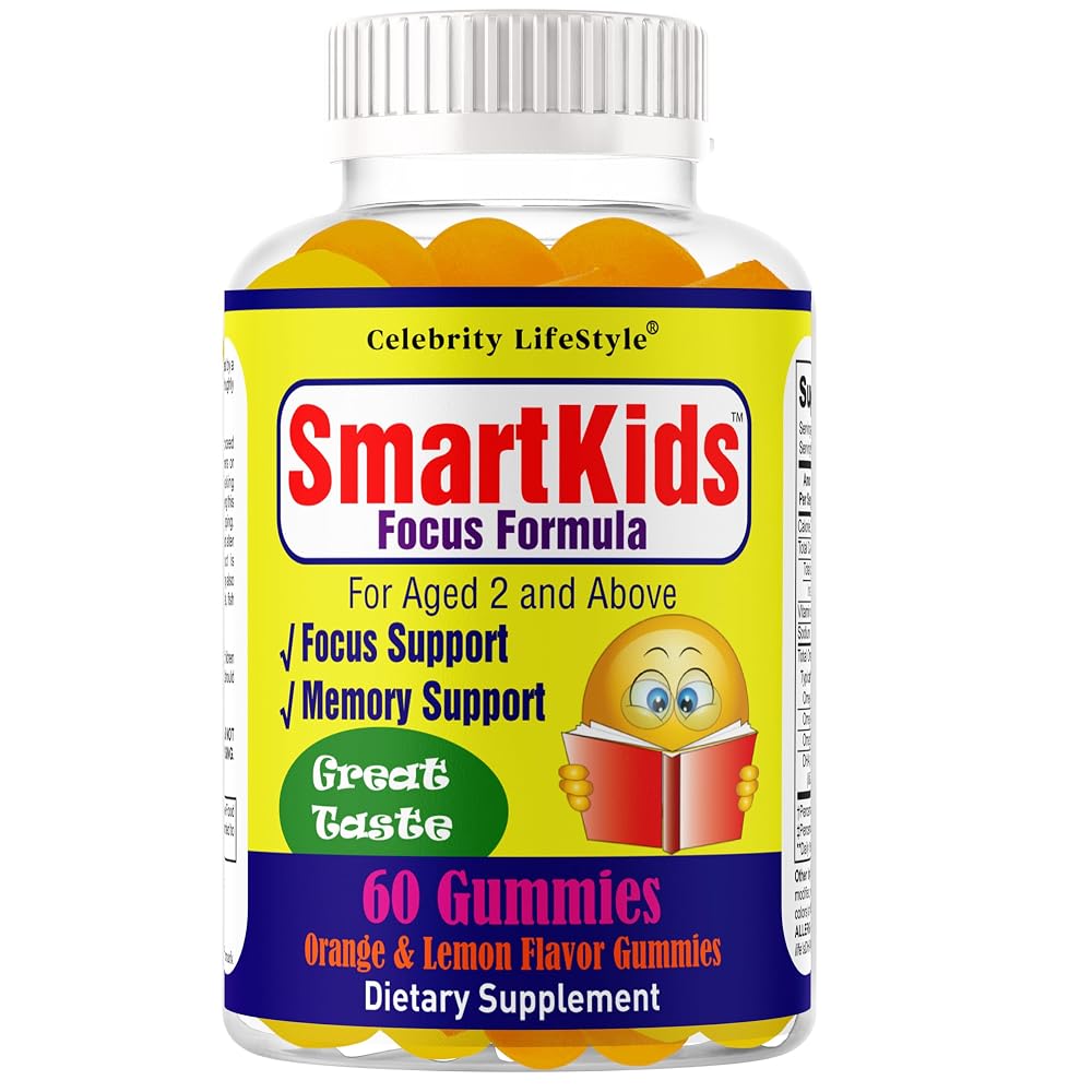Celebrity LifeStyle Smart Kids Focus Gummies Omega 3-6-9 - 60 Gummies