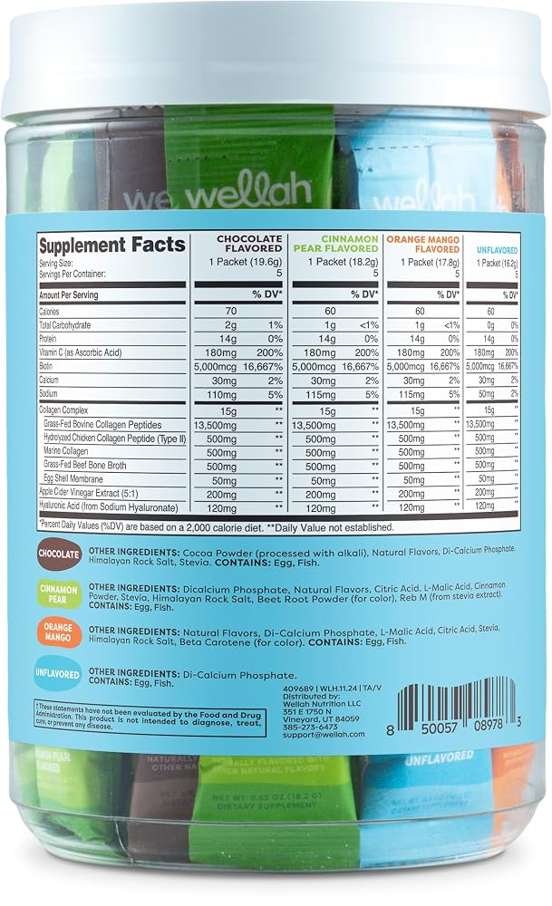 Wellah The Afterglow Multi Collagen Protein + Beauty - 20 Stickpacks - image 4