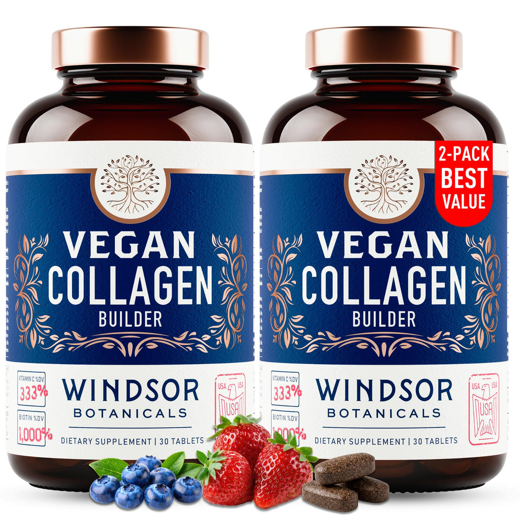 Windsor Botanicals Vegan Collagen for Skin, Hair & Nails - 60 Tablets