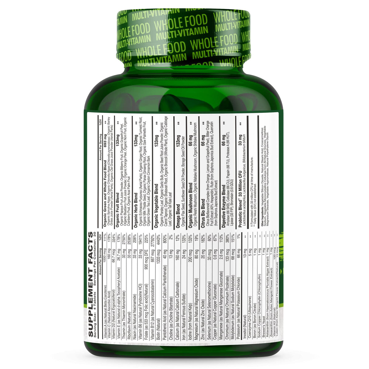 Wholesome Wellness Whole Food Multivitamin for Men - 120 Tablets - image 9