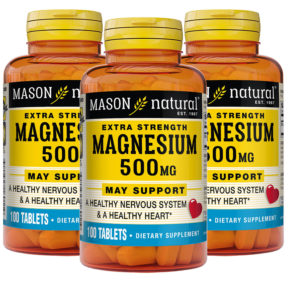 Mason Natural Magnesium 500 mg Extra Strength - 300 Tablets