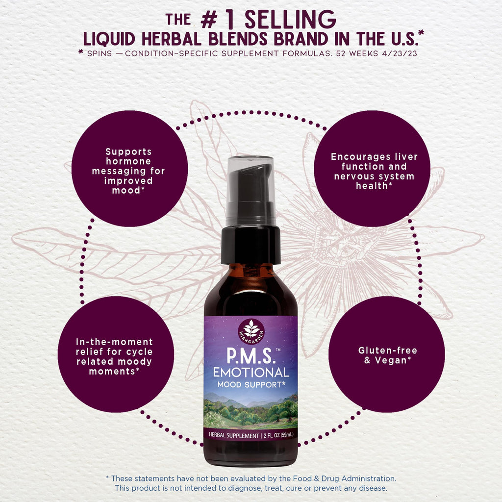 WishGarden Herbs PMS Emotional Support Vitex Tincture - 2 Fl Oz - image 3