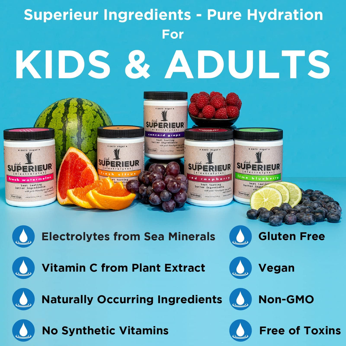 Superieur Sea Mineral Electrolyte Powder