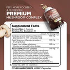 Nutrivein Premium Nootropic Mushroom Supplement 2600 mg - 120 Capsules - image 2