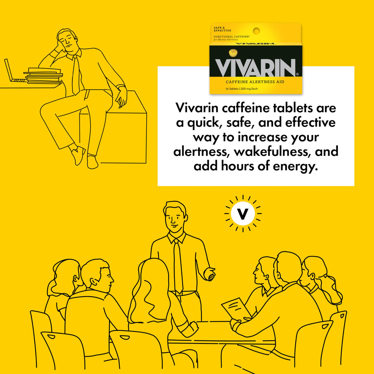 Vivarin Caffeine Pills 200mg Energy Supplement - 16 Tablets - image 4