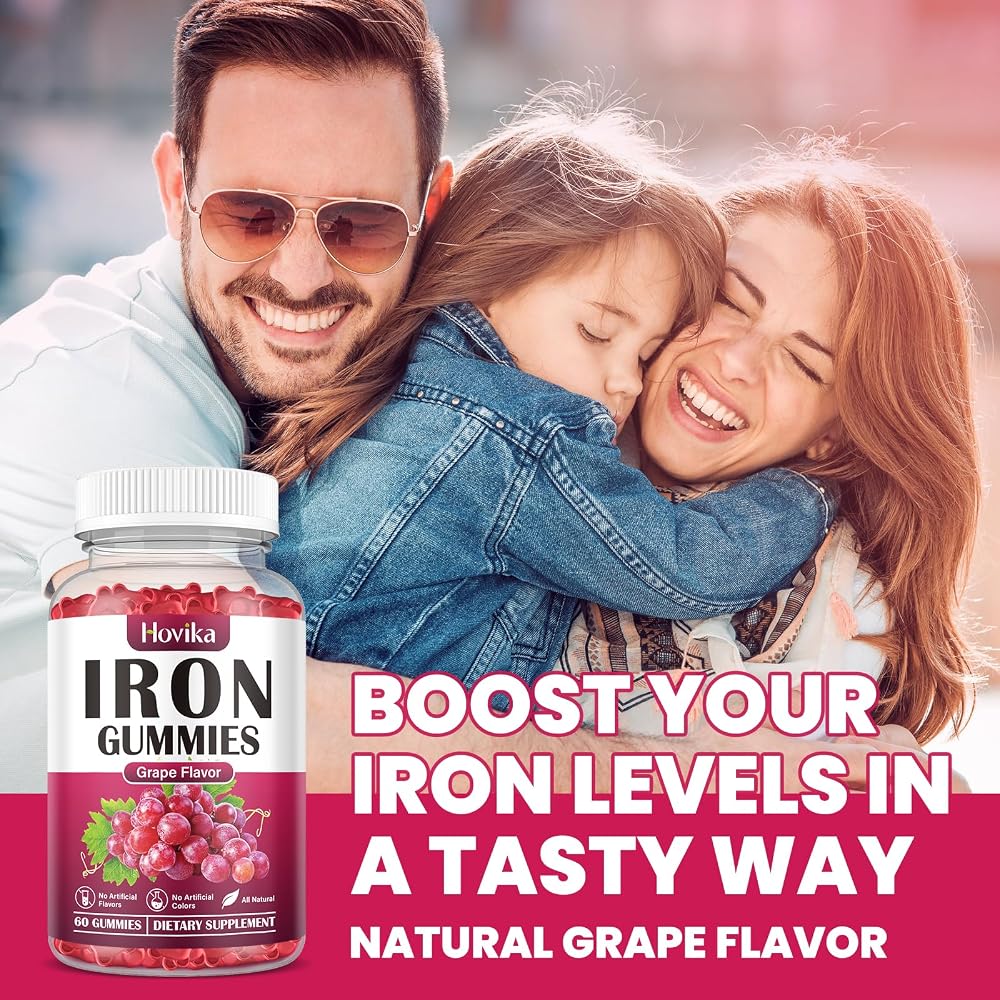 Hovika Iron Gummies Supplement for Women & Men