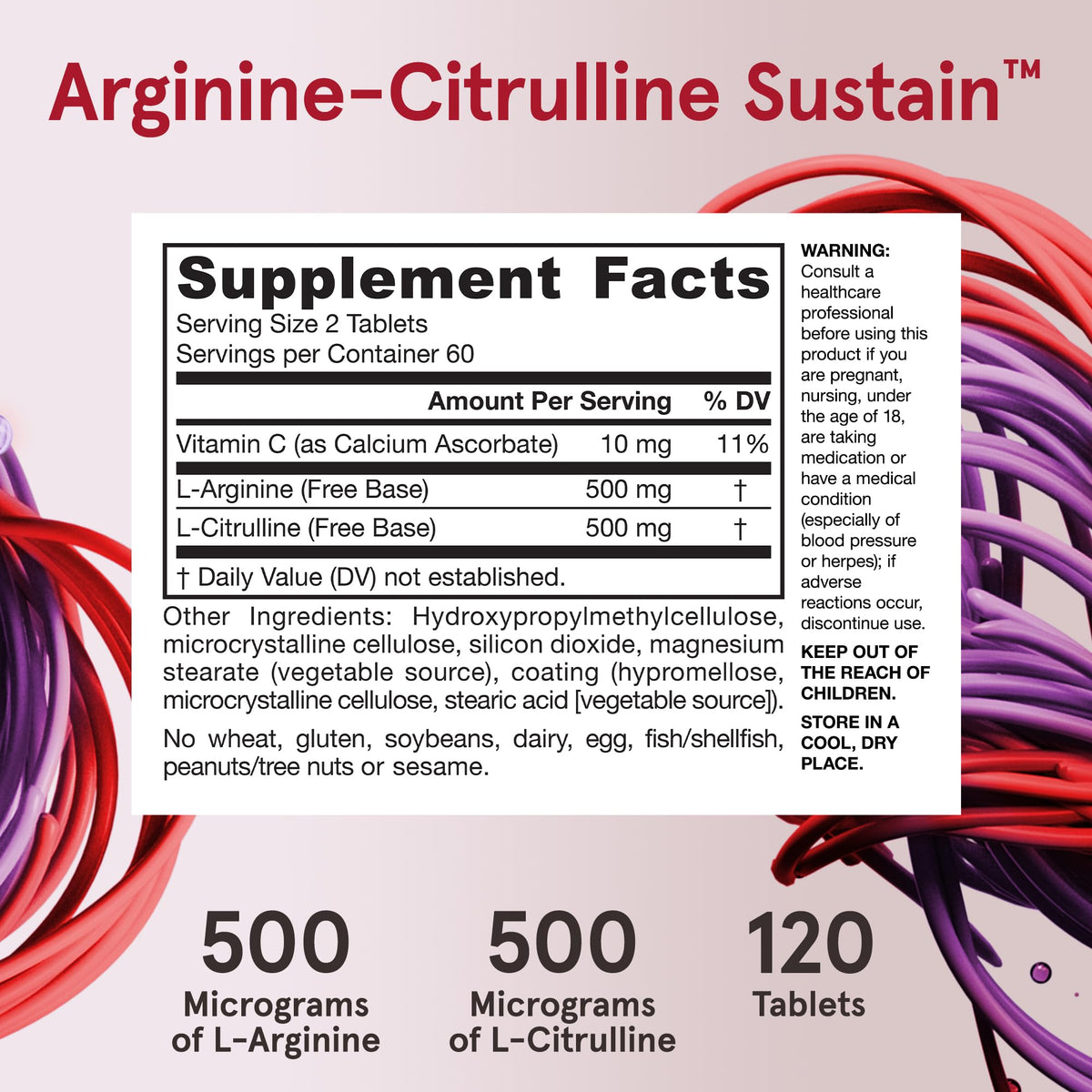 Jarrow Formulas L-Arginine L-Citrulline Sustain - 120 Tablets - image 6