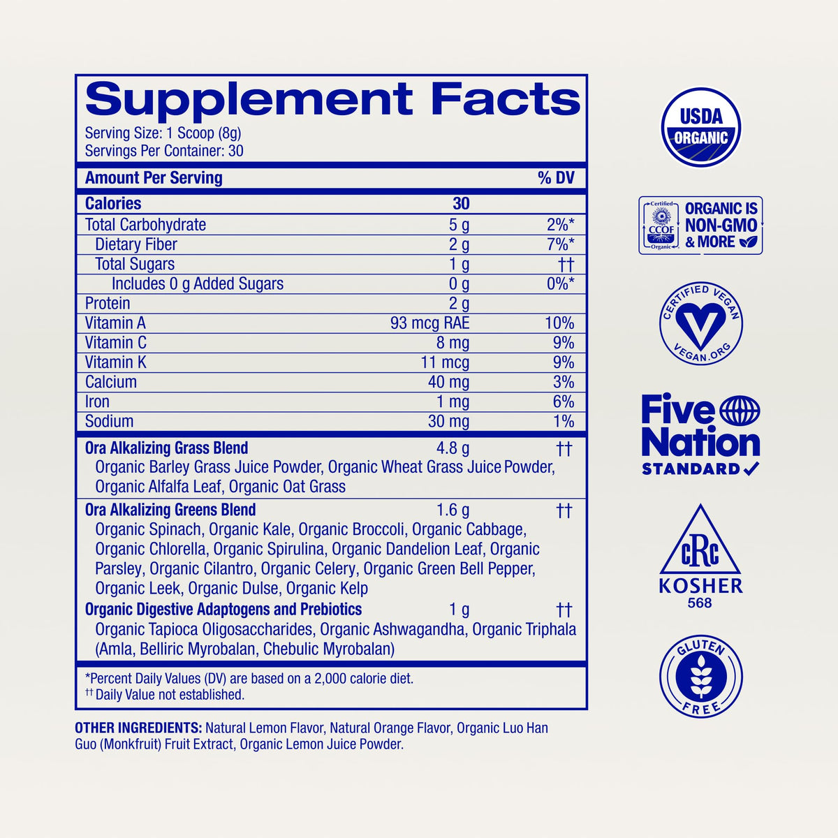 Ora Organic Greens Powder - Vegan - image 8
