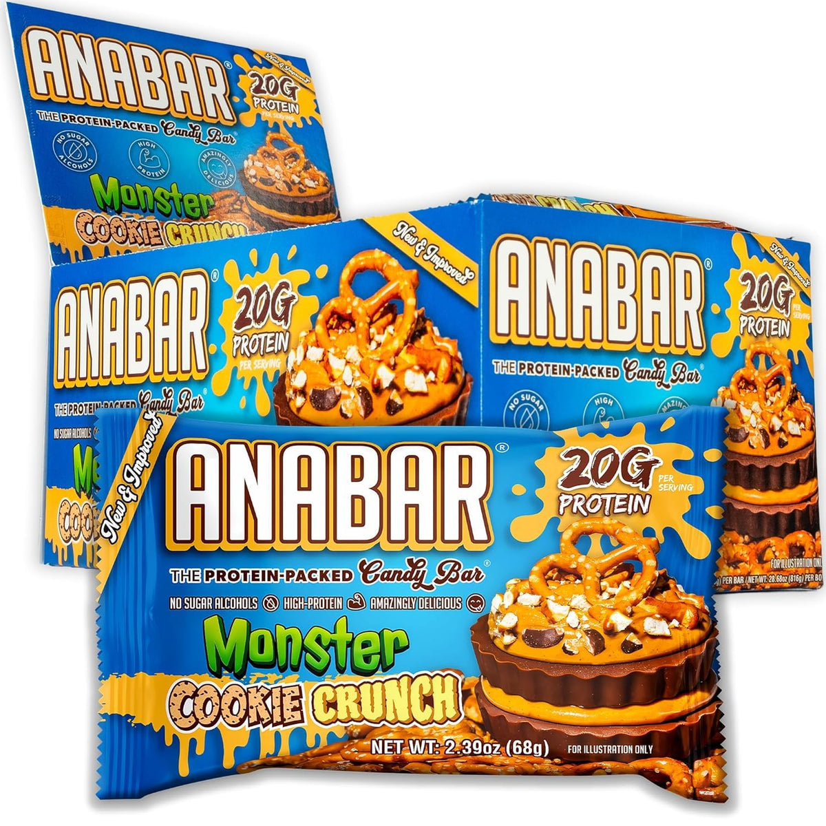 FINAL BOSS PERFORMANCE ANABAR Protein Bar Milk Chocolate - 12 Bars
