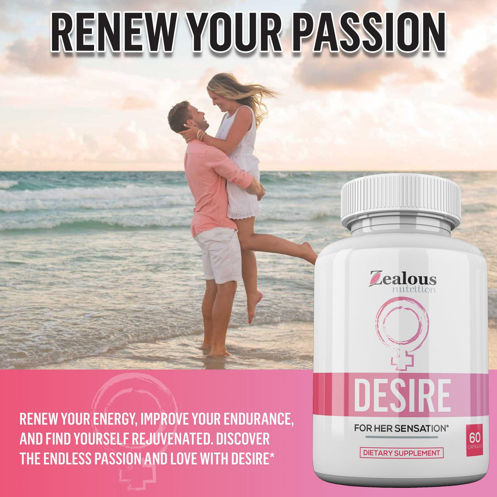 Zealous Nutrition Desire Female Drive Enhancement Capsules - 60 Capsules - image 3