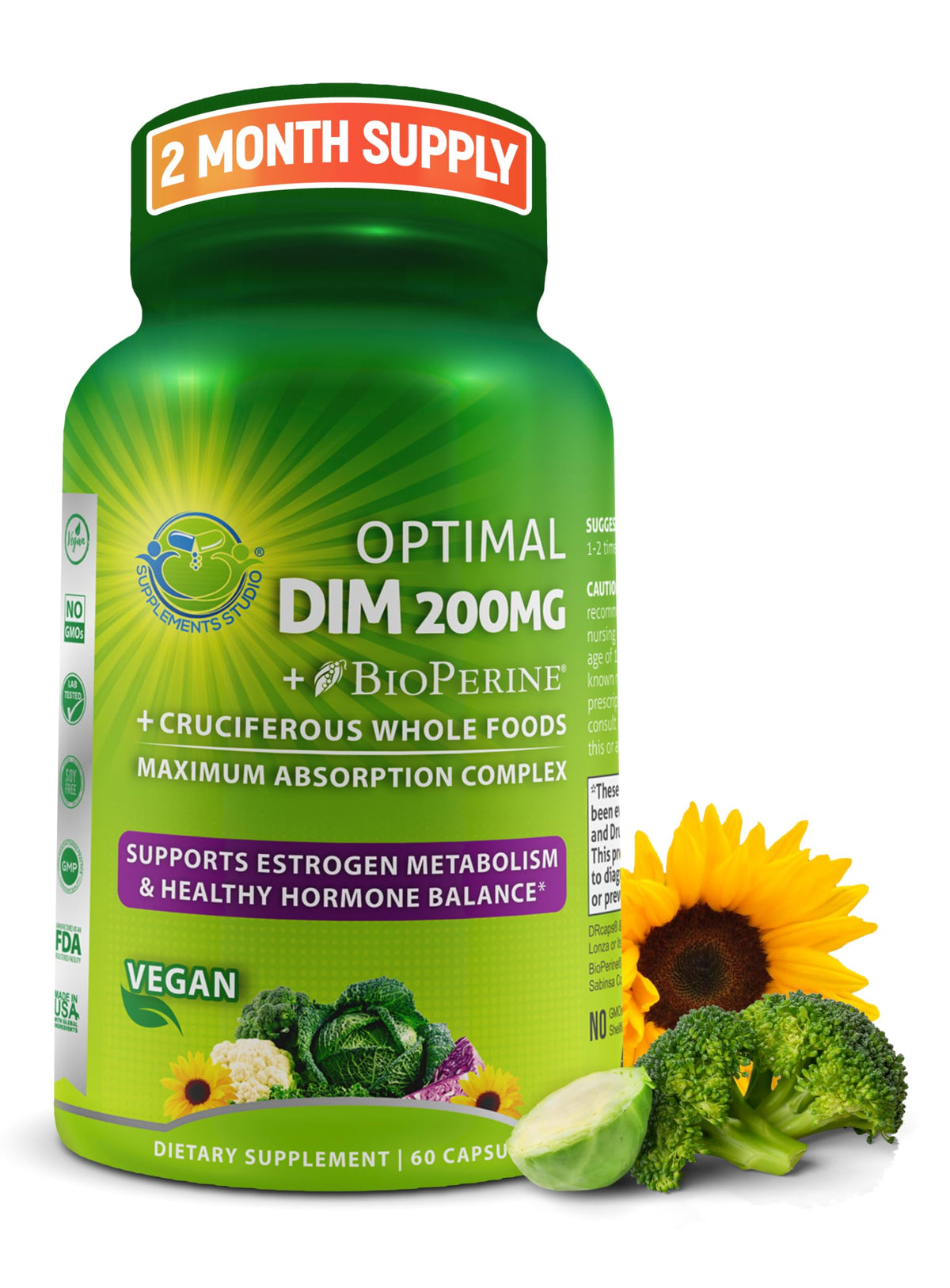 SUPPLEMENTS STUDIO DIM 200mg Hormone Balance - 60 Capsules
