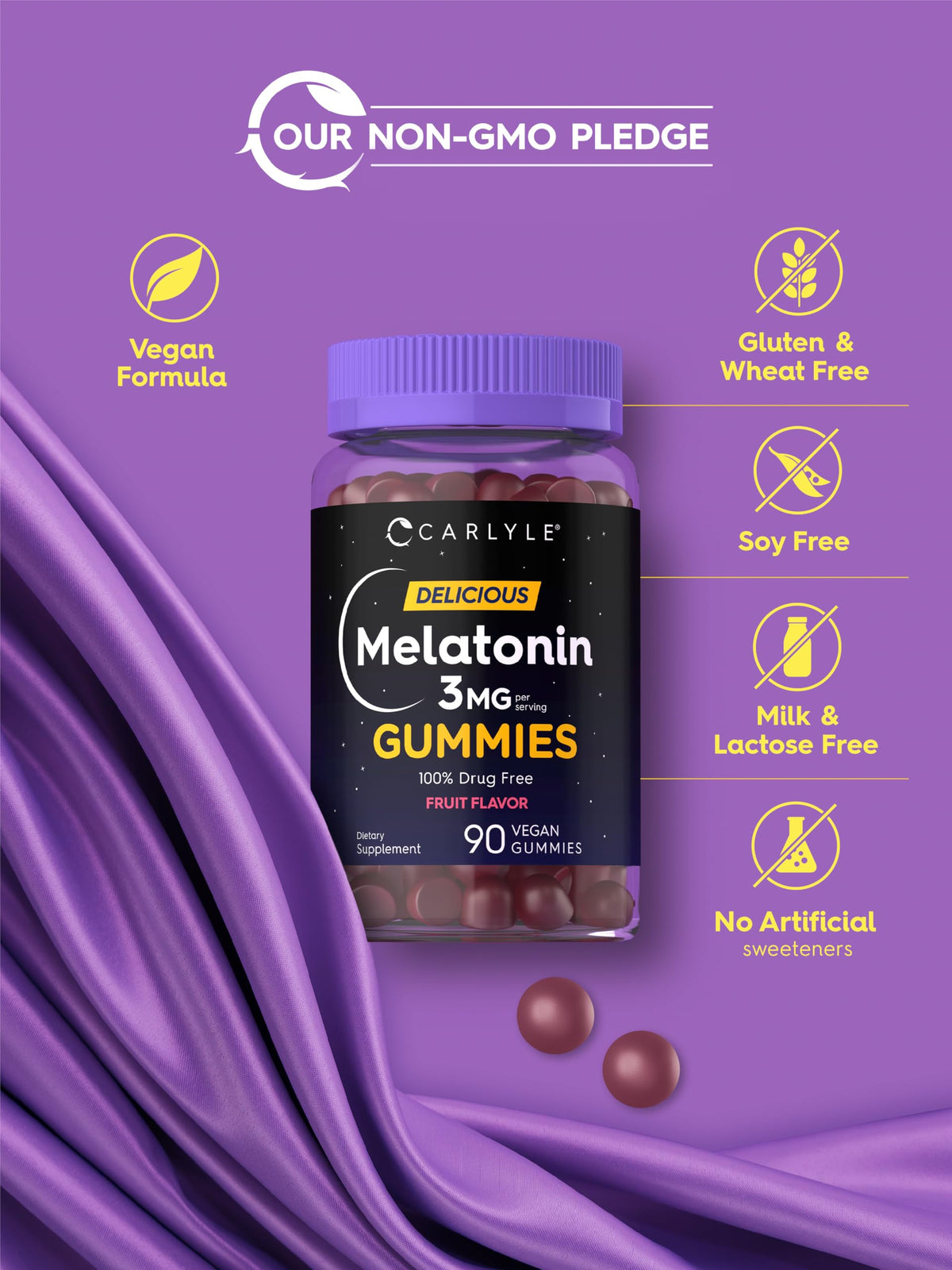 Carlyle Melatonin Gummies 3mg - 90 Count - image 5