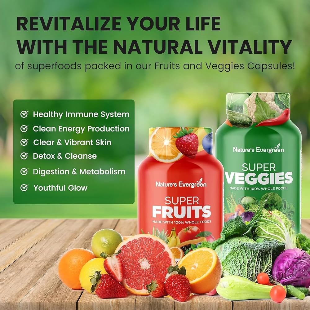 Nature's Evergreen Fruits and Veggies Supplement - Nature Fruits