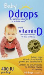 Ddrops Baby Vitamin D3 400 IU - 90 Drops (4 Pack) - image 2