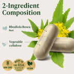 HERBAMAMA Rhodiola Rosea Supplement Stress Relief - 100 Capsules - image 4