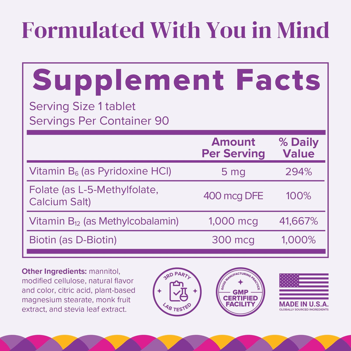 BariMelts Vitamin B12 Plus - 90 Tablets - image 2