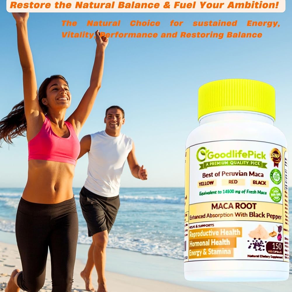 GoodlifePick Maca Root Capsules Powerful Maca Blend