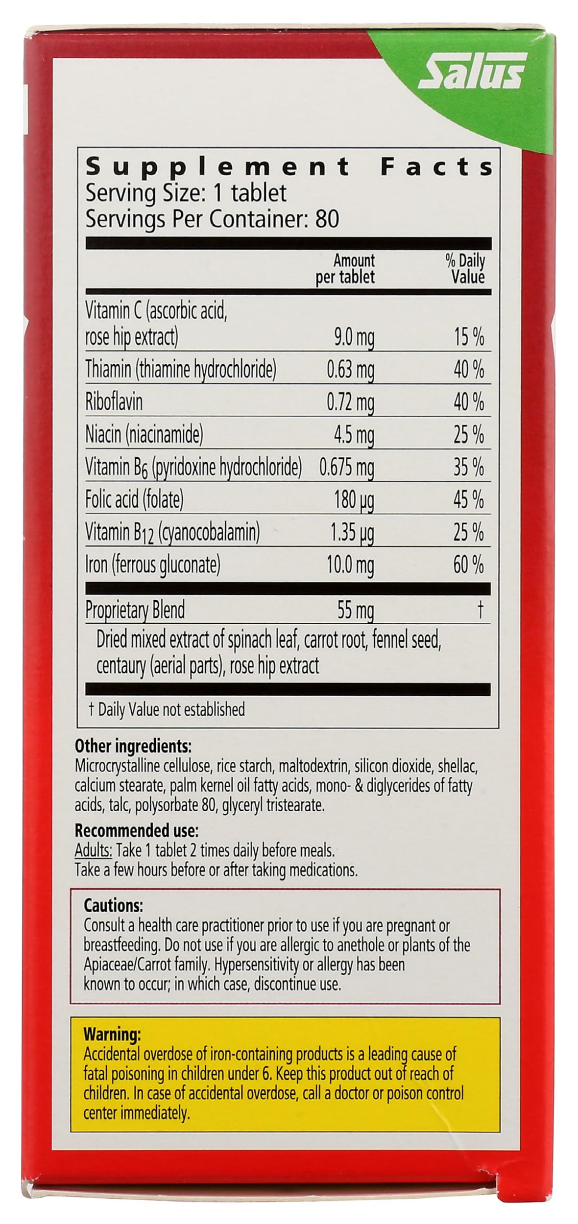 Floradix Iron Tablets 10 mg - 80 Tablets - image 5