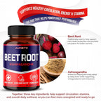 AUMETO Advanced Beet Root 9-in-1 with Ashwagandha & CoQ10 - 90 Capsules - image 5