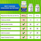aSquared Nutrition Magnesium Glycinate 400mg - 180 Tablets - image 7