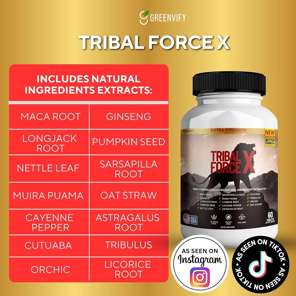 GREENVIFY Tribal Force X Extra Strength Natural Supplement
