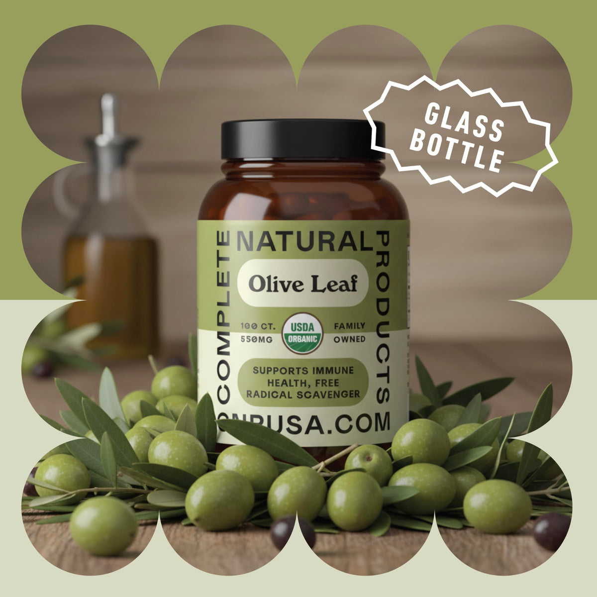 Complete Natural Products Organic Olive Leaf Extract 550mg - 100 Capsules - image 4