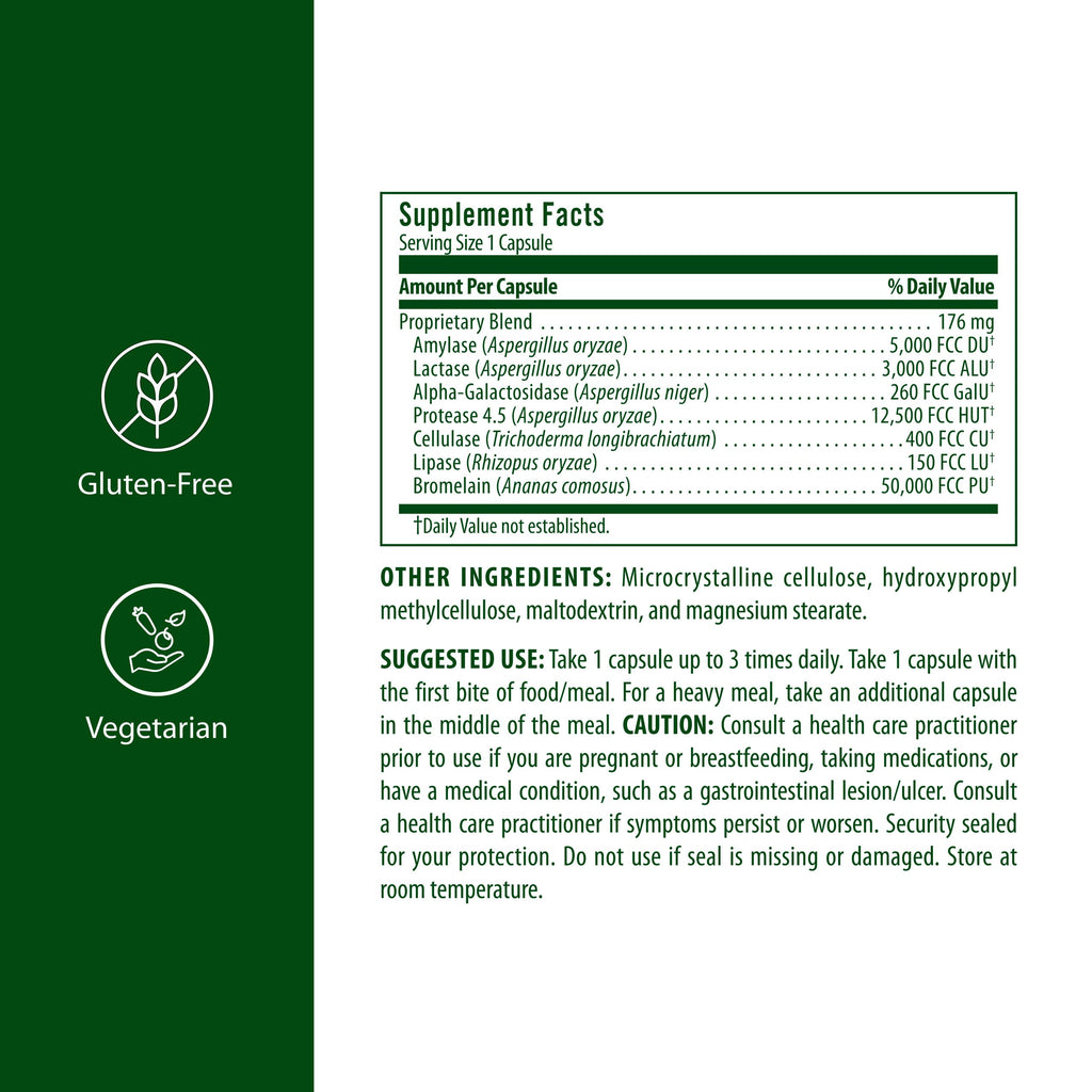 Flora - Immediate Support Digestive Enzymes - Supports Lactose