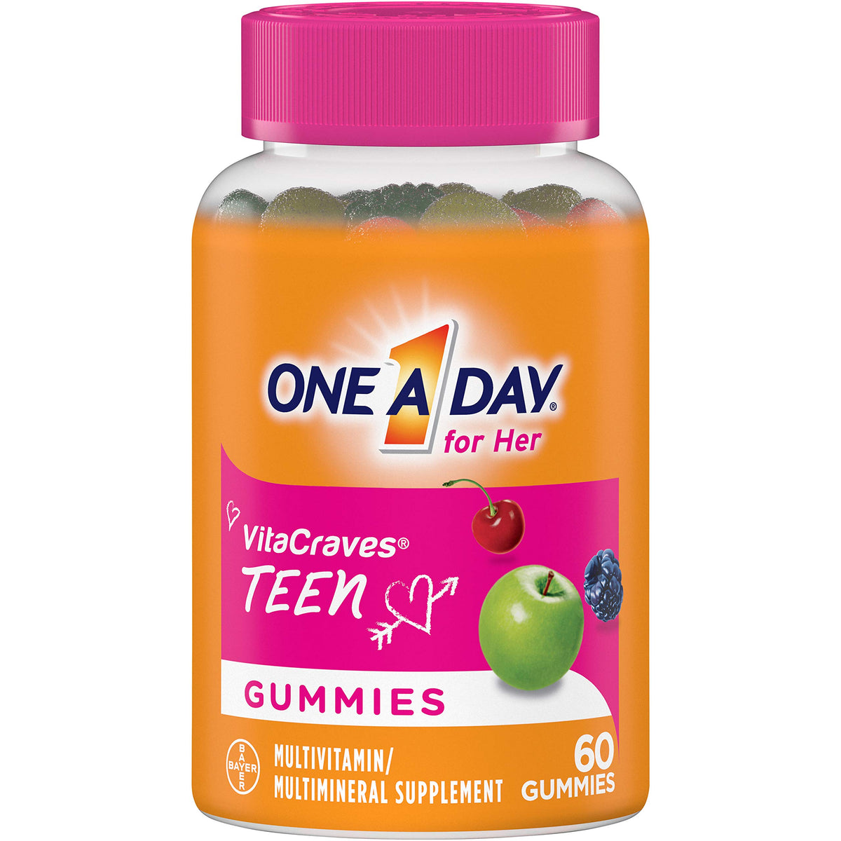 One A Day VitaCraves Teen for Her Multivitamin Gummies - 60 Count