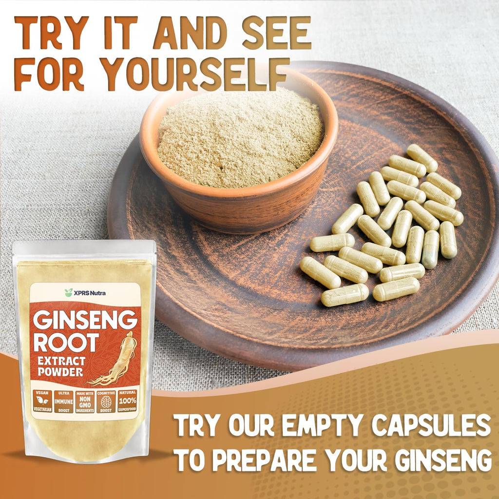 XPRS Nutra Ginseng Root Extract Powder - Ginseng Powder Supports